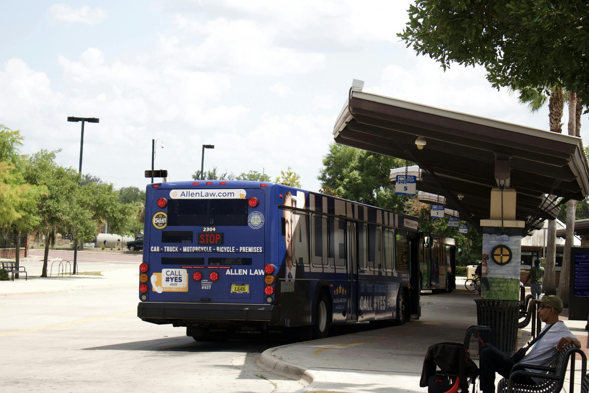 An RTS bus pulls into the Rosa Parks station on Saturday, June 7, 2025. The transit service is bracing for future schedule and route changes.
