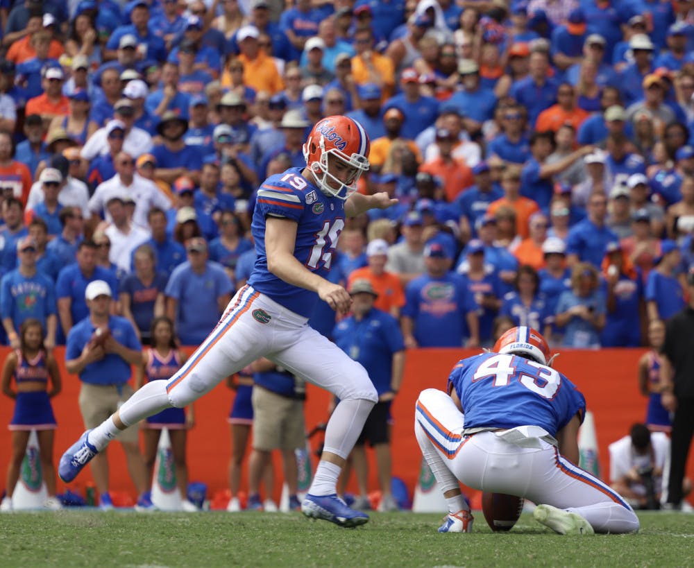 <p>Gators kicker Evan McPherson said that holidays away from home is one of the sacrifices he makes to play Division I football at UF.</p>