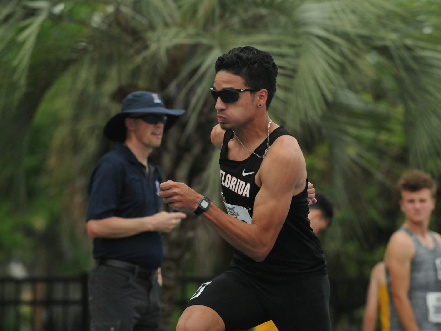 Junior mid-distance runner Andres Arroyo competes in the 800 meters during the Florida Relays on April 1, 2016, at Percy Beard Track.