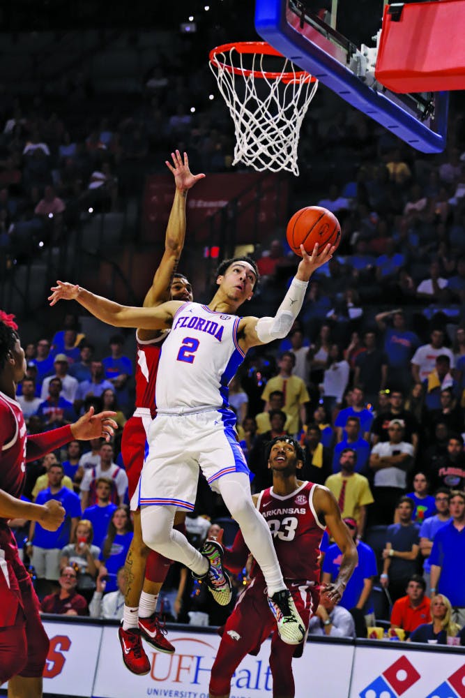 Guard Andrew Nembhard is UF’s third-leading scorer and leads the team in assists.