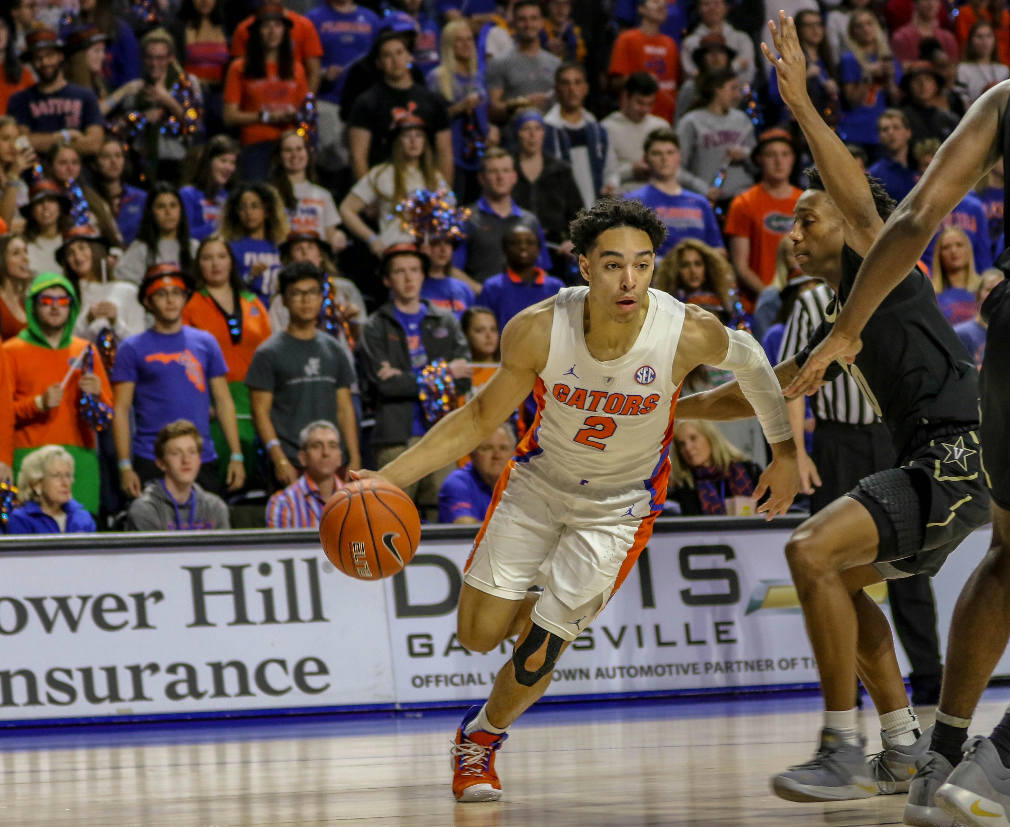 Point guard Andrew Nembhard has missed time with tendinitis, according to coach Mike White. 