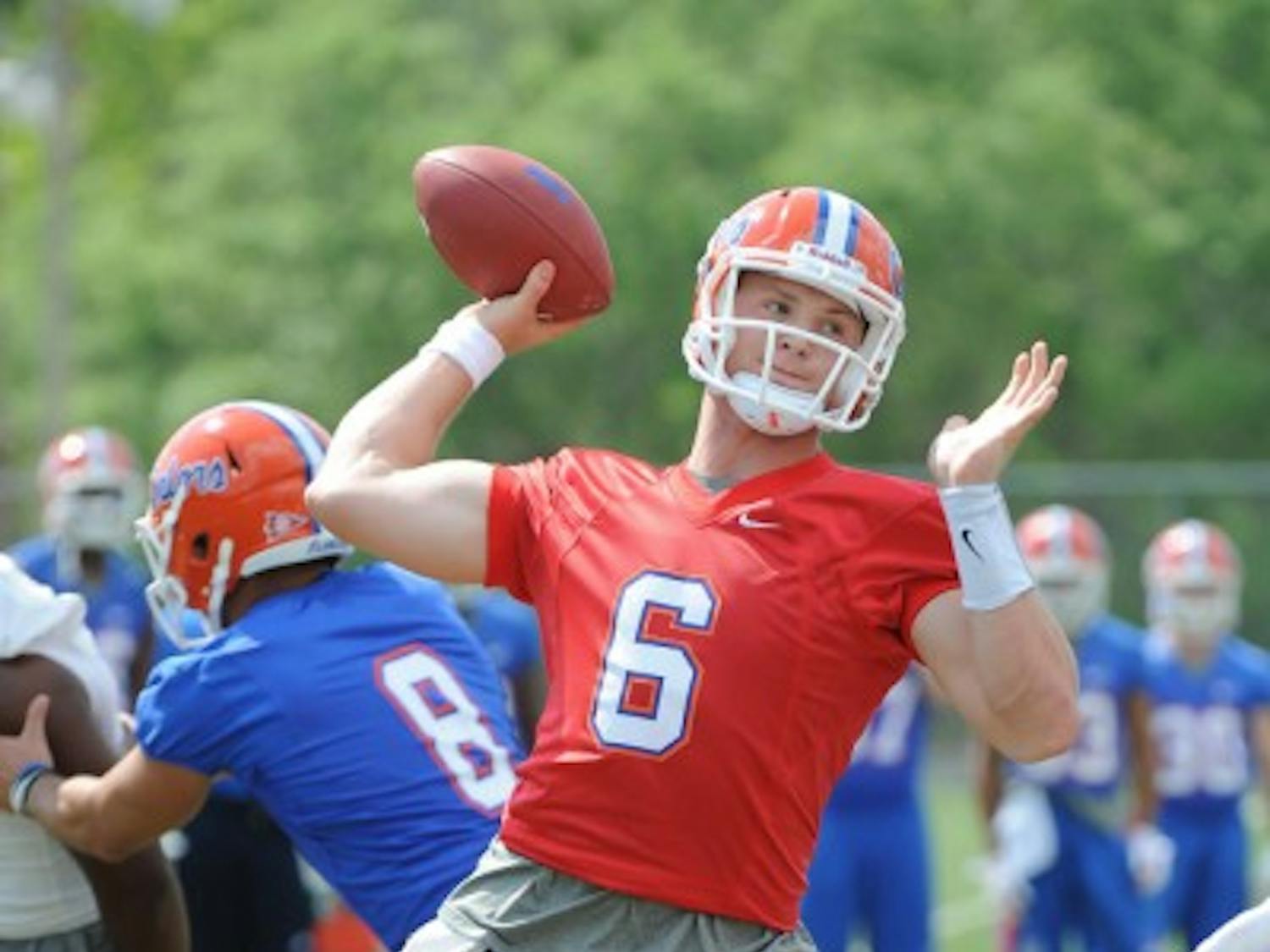 Sophomore quarterbacks Jeff Driskel (pictured) and Jacoby Brissett spoke to the media Thursday for the first time since enrolling at UF. The two are splitting reps in practice in what’s being called an open competition for the starting role.