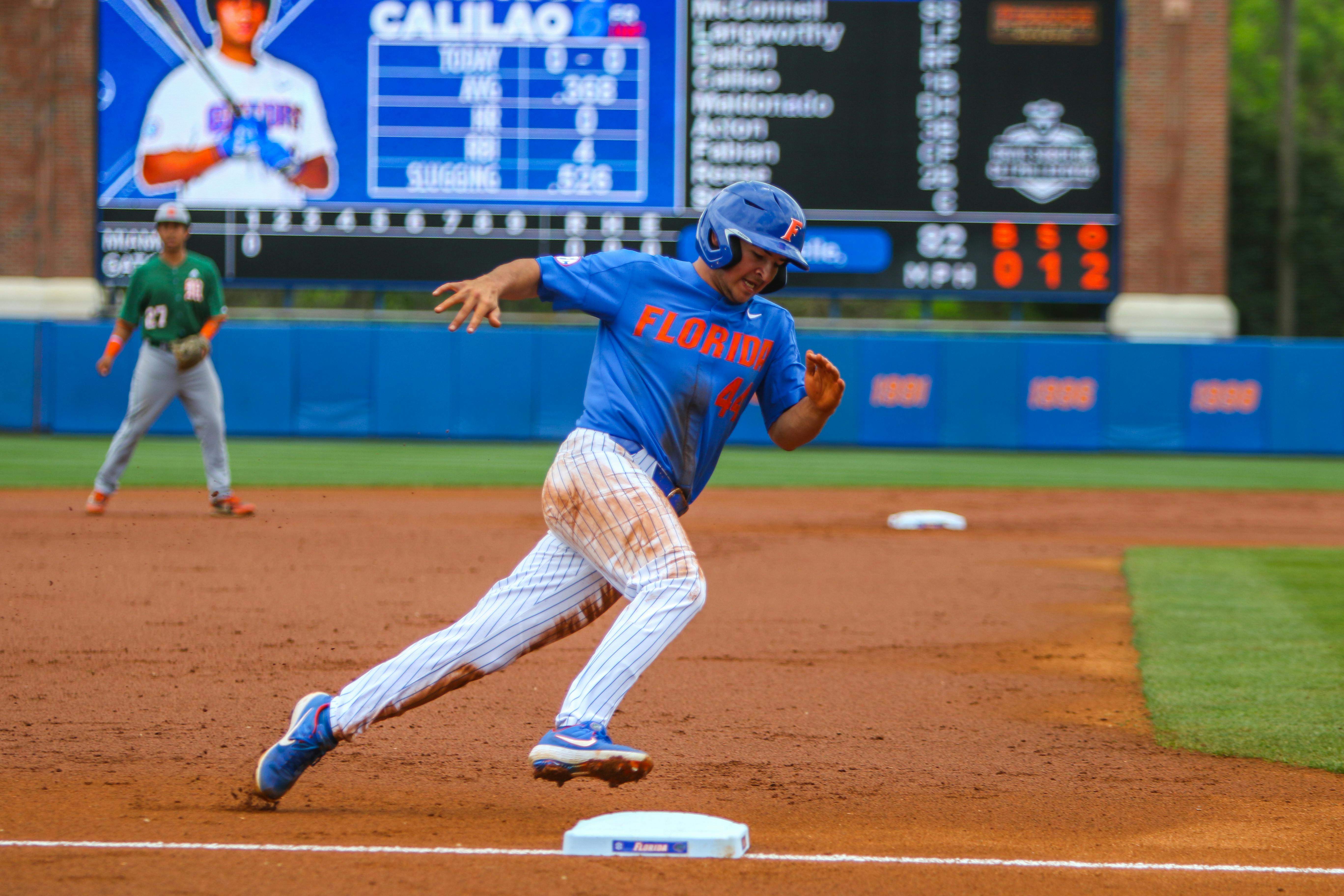 Austing Langworthy went 1 for 5 with two RBI in the win over FAU.