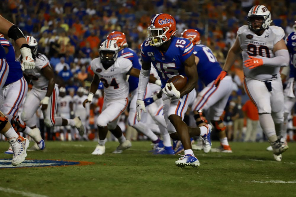 Redshirt freshman receiver Jacob Copeland had three catches for 23 yards against UT-Martin, including his first collegiate touchdown. 