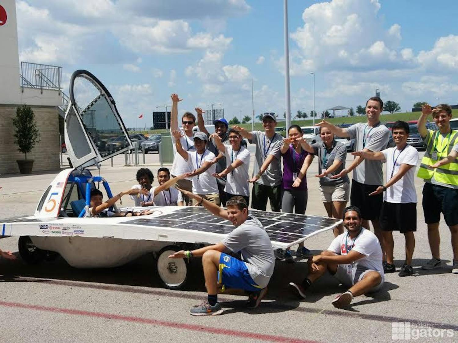 The Solar Gators’ car got onto the competition track just three minutes before the cutoff for the final race. Solar Gators president Ananda Sundararaman said when they were able to scale the first hill on the track, all the universities that helped the team burst into cheers.