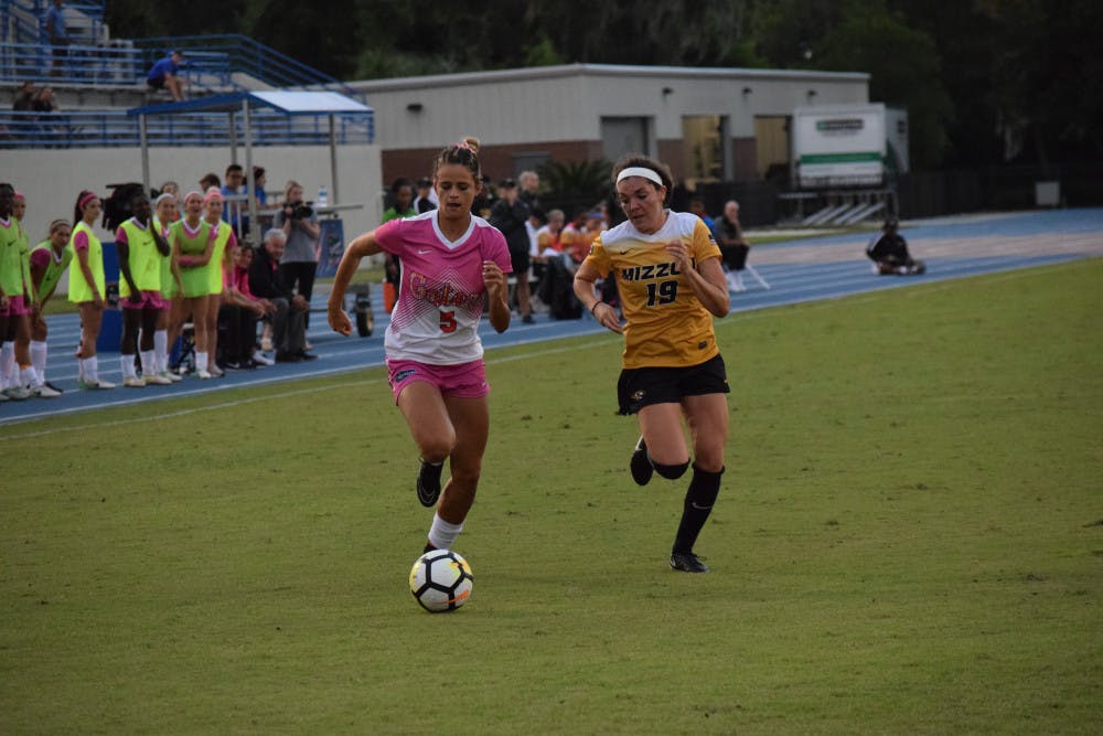 <p>UF forward Melanie Monteagudo scored her first goal of the season on Friday against South Alabama in the first round of the NCAA Tournament.</p>