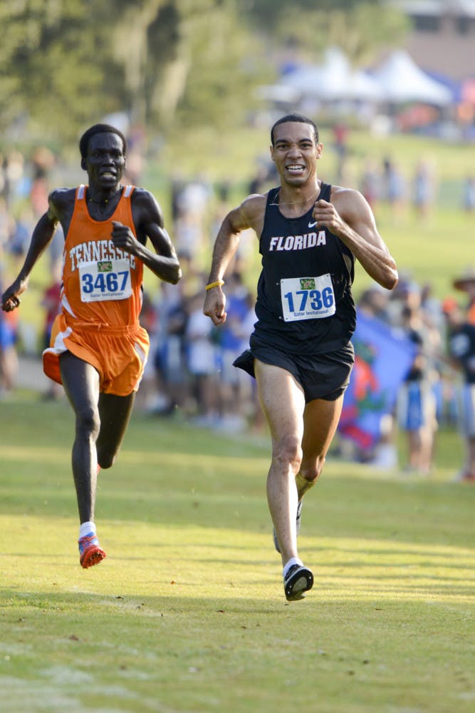 Eddie Garcia races during the 2013 Mountain Dew Invitational on the UF Mark Bostick Golf Course