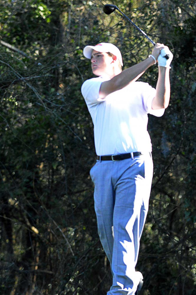 Ryan Orr tees off on Day 2 of the SunTrust Gator Invitational on Feb. 16 at the Mark Bostick Golf Course.
