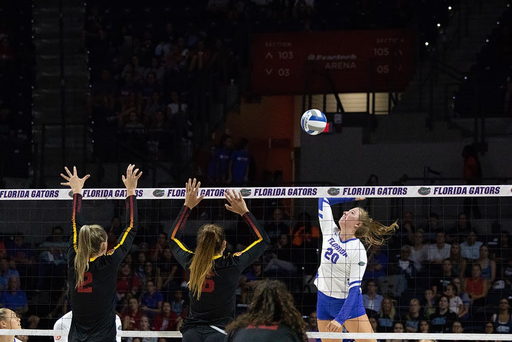 Freshman Thayer Hall leads Florida with 123 kills on the season through eight matches. The Gators went 2-1 this weekend at the Lumberjack Invitational in Flagstaff, Arizona. 