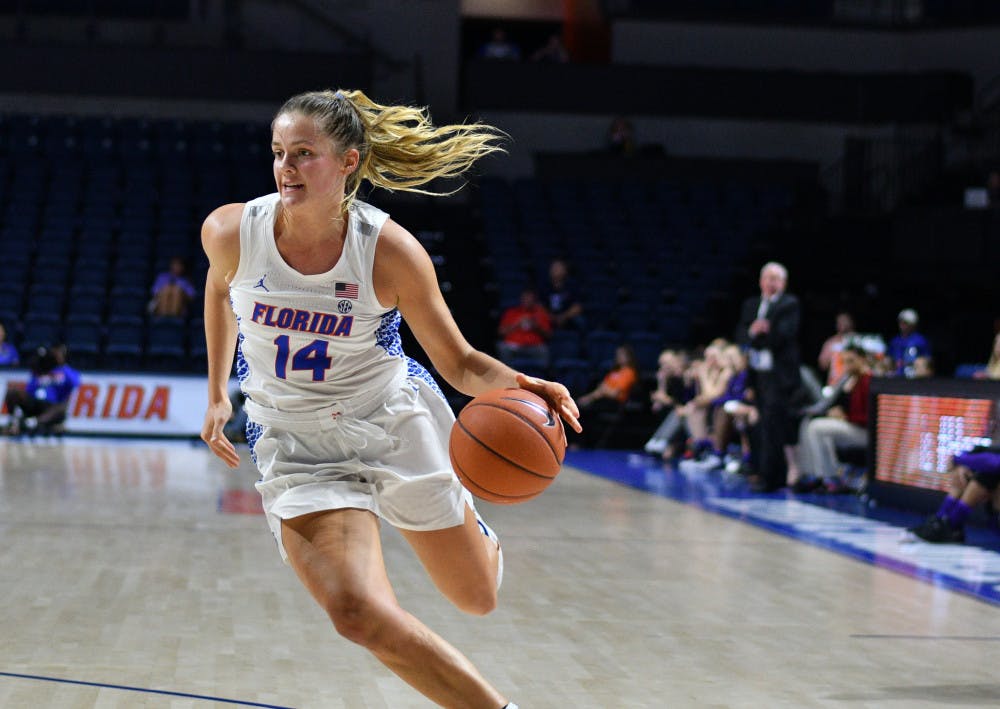 UF guard Kristina Moore suffered a broken arm on Jan. 27 in the Gators'  women’s basketball game against Arkansas. 