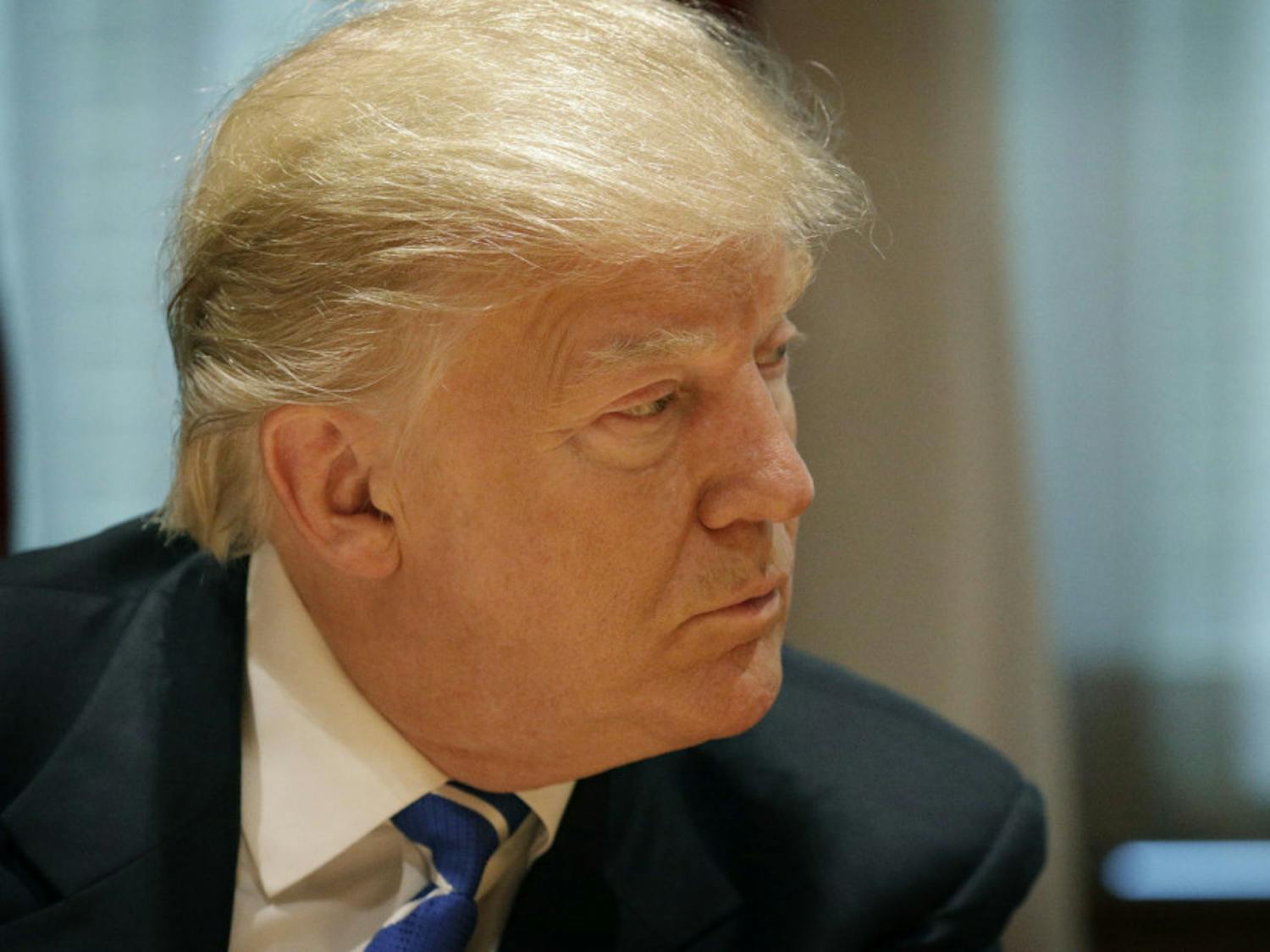 Republican presidential candidate Donald Trump speaks with community members at the Polish National Alliance, Wednesday, Sept. 28, 2016, in Chicago.