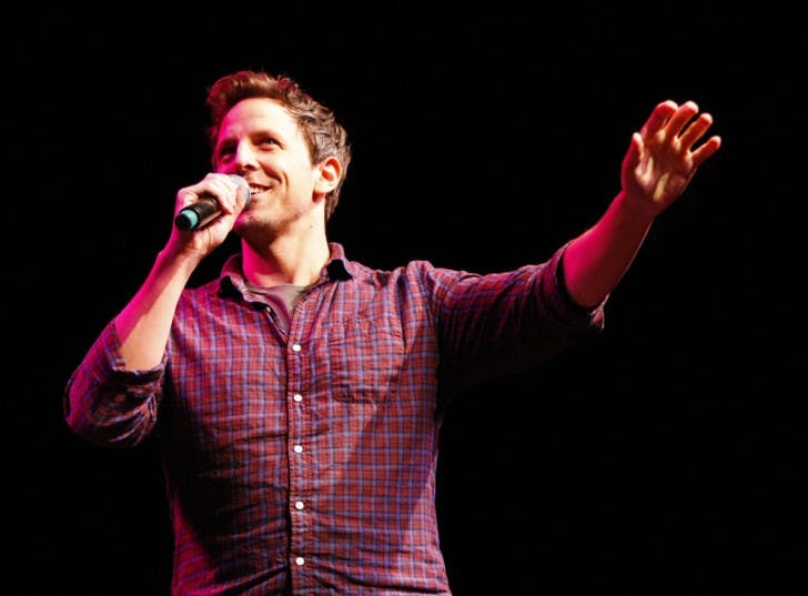 Seth Meyers performs at the Stephen C. O'Connell Center on Thursday night.