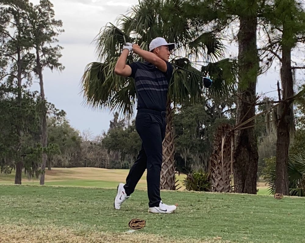 Florida's Yuxin Lin competes at the Gators Invitational in February 2021.