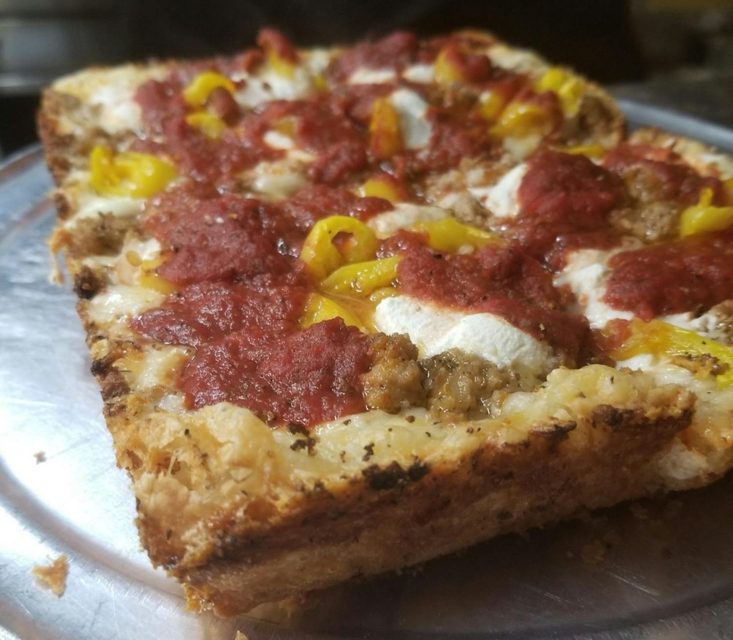 Satch^2 will feature Detroit-style pizza, like the one pictured, and square waffles.
