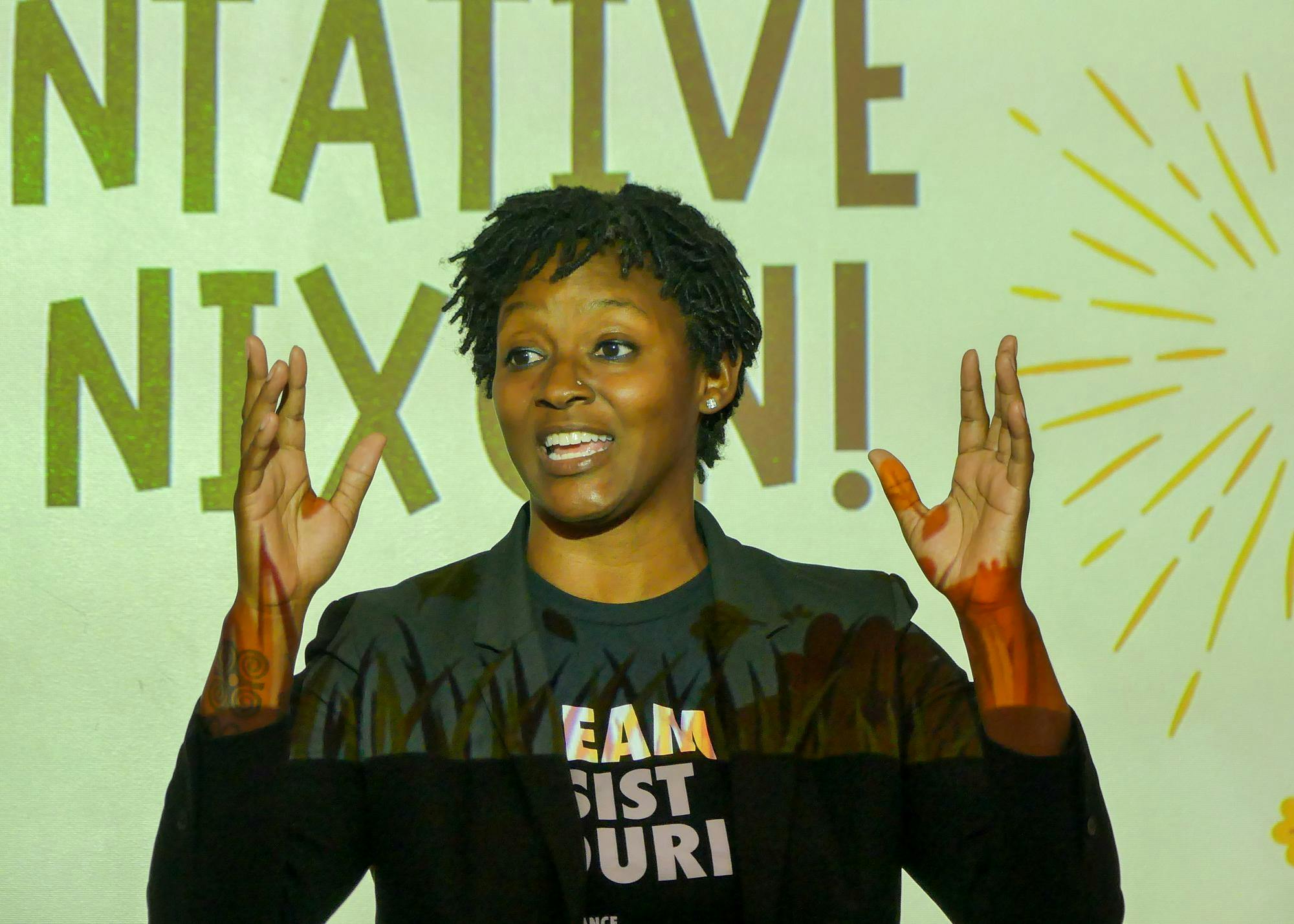 
Rep. Angela “Angie” Nixon, D-Florida, visited the UF Reitz Union for her “Awake the State” Listening Tour on Nov. 6, 2025.