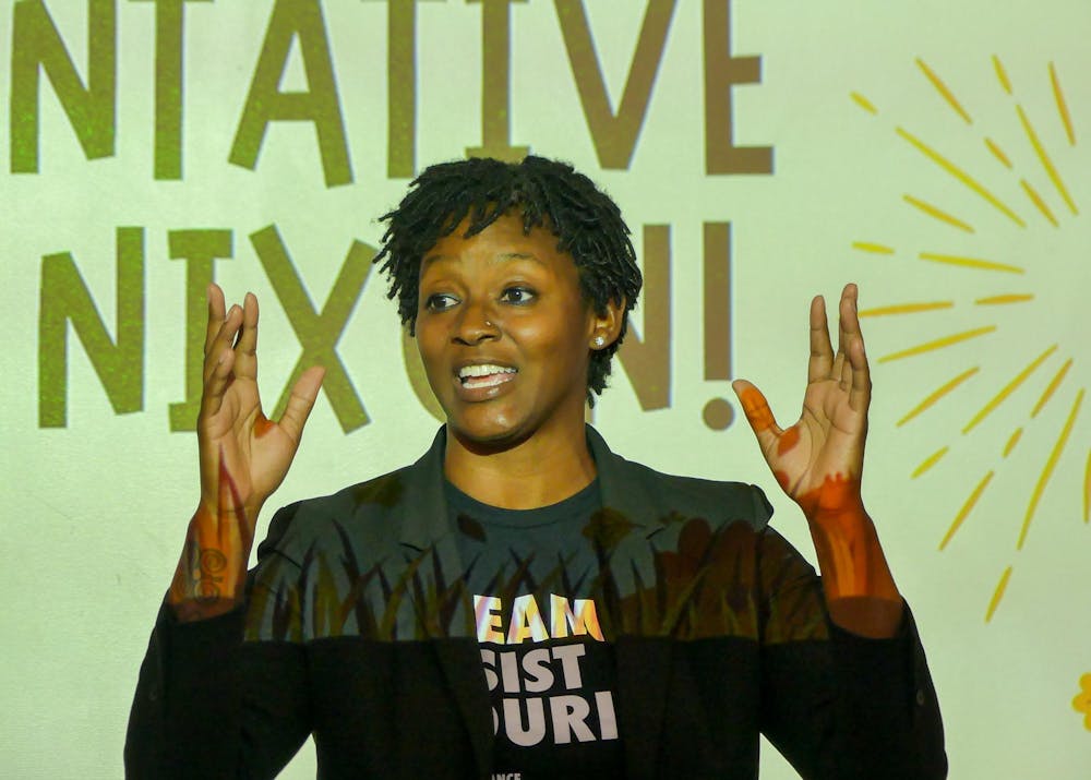 
Rep. Angela “Angie” Nixon, D-Florida, visited the UF Reitz Union for her “Awake the State” Listening Tour on Nov. 6, 2025.