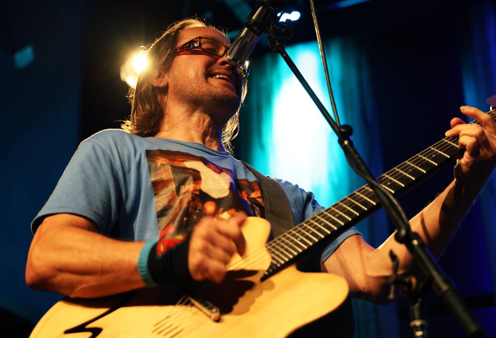 <p>Brendan B. Brown, lead singer and founder of Wheatus, performs at Heartwood Soundstage on Tuesday, Sept. 30, 2025.</p>