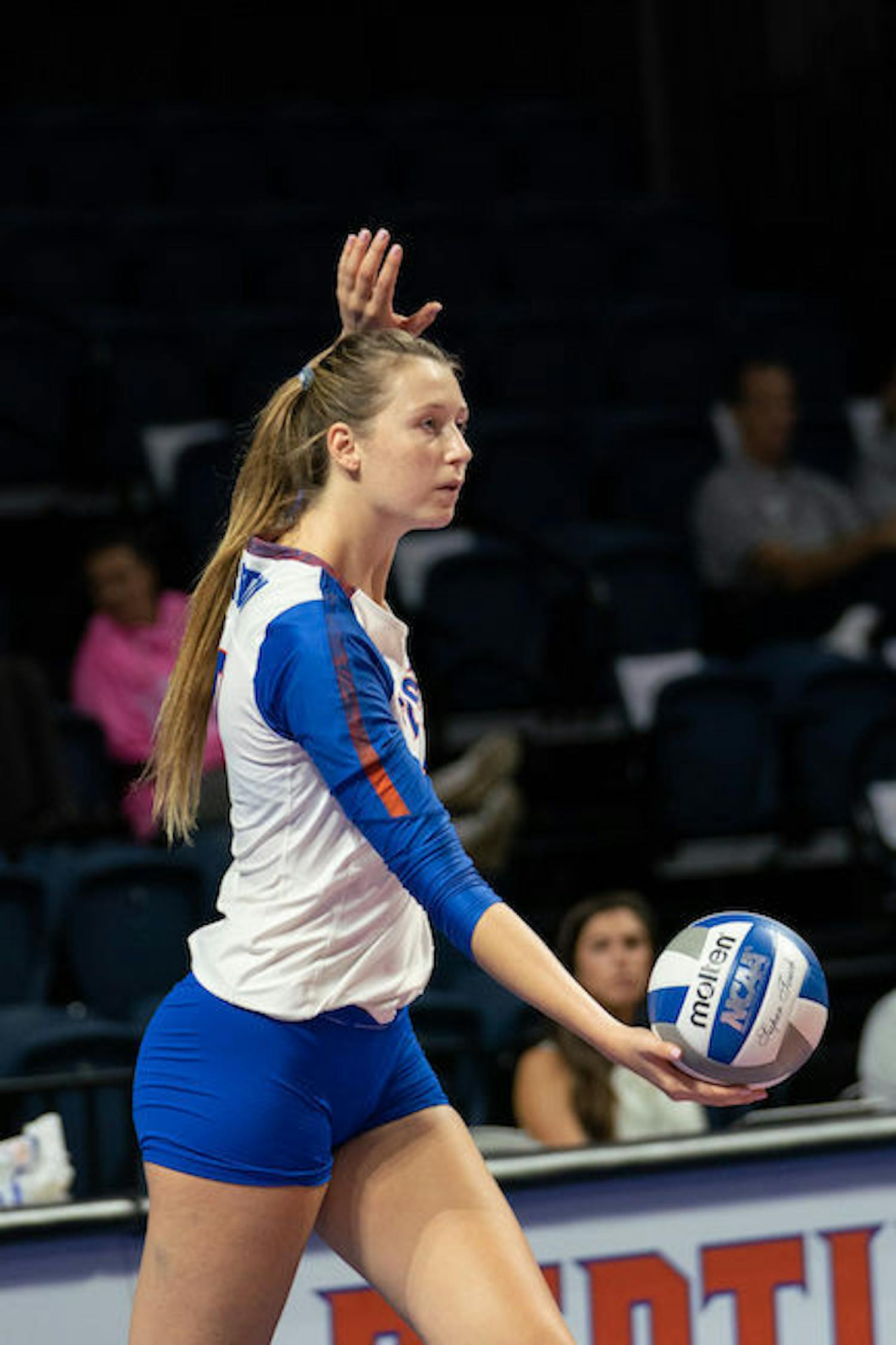 Redshirt junior opposite attacker Holly Carlton feels more comfortable with her role on the team with a year under her belt. She transferred to Florida from North Carolina last season.