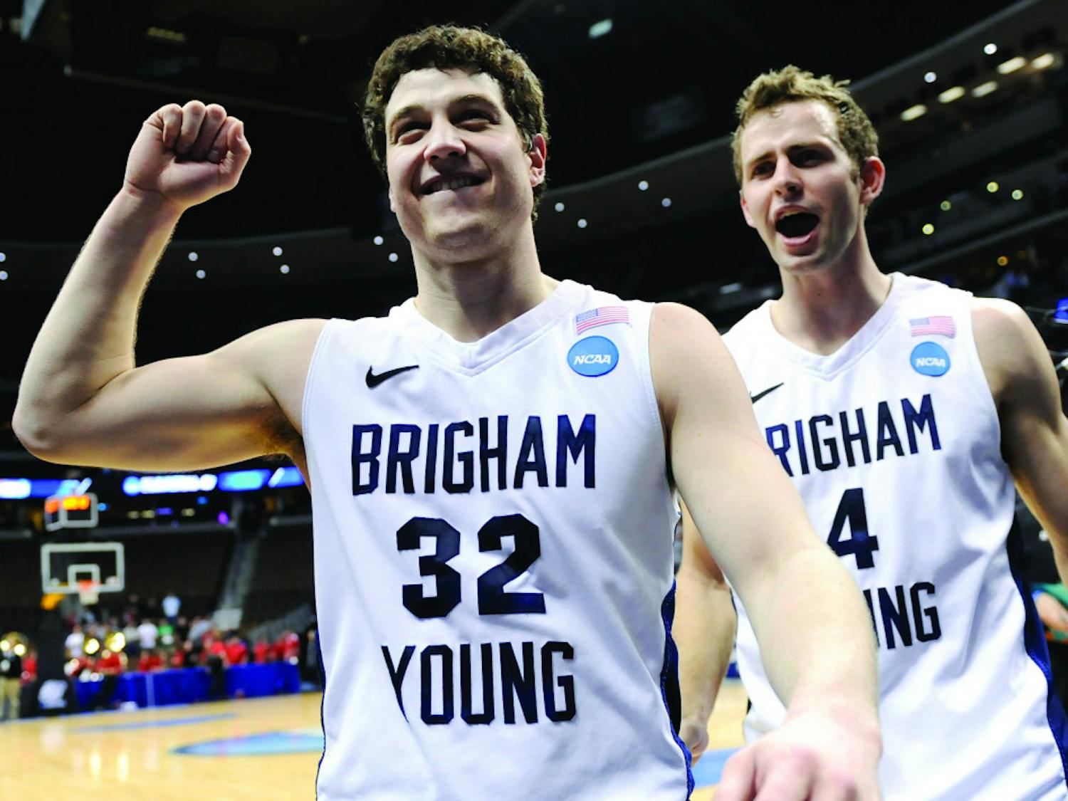 BYU guard Jimmer Fredette, left, will lead the Cougars into tonight’s Sweet 16 showdown against Florida in New Orleans. Fredette leads the nation in scoring with 28.8 points per game.