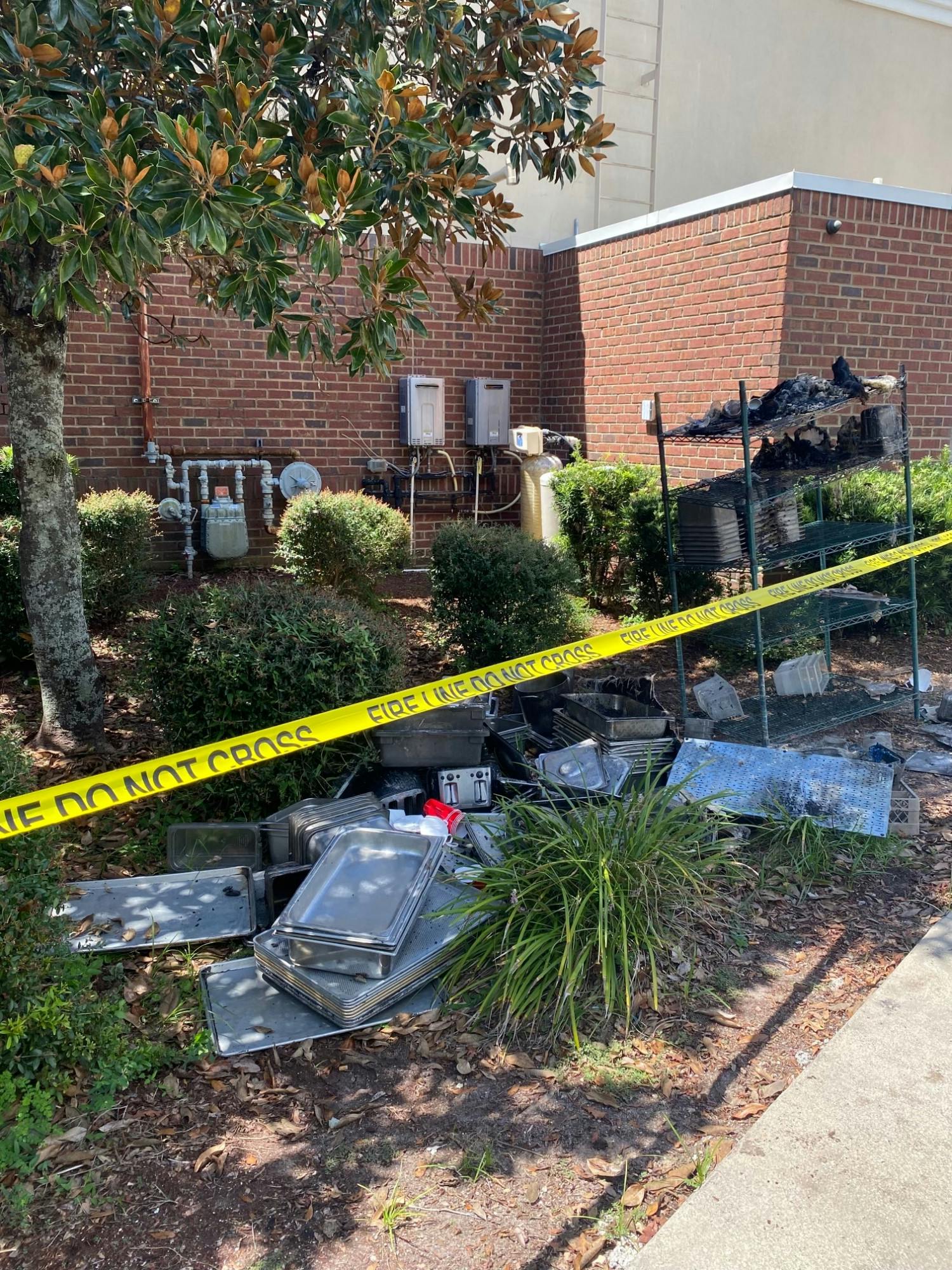 Items damaged in the Peach Valley Cafe fire Monday, Sept. 5, 2022. 