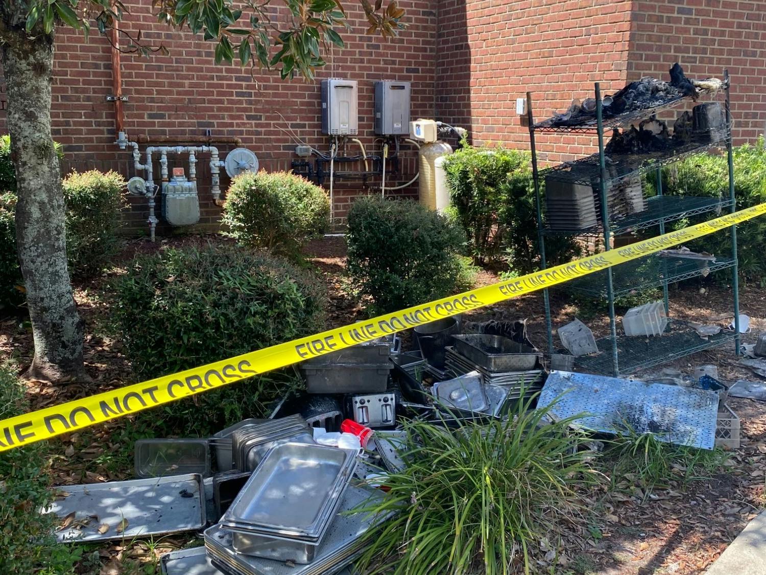 Items damaged in the Peach Valley Cafe fire Monday, Sept. 5, 2022.