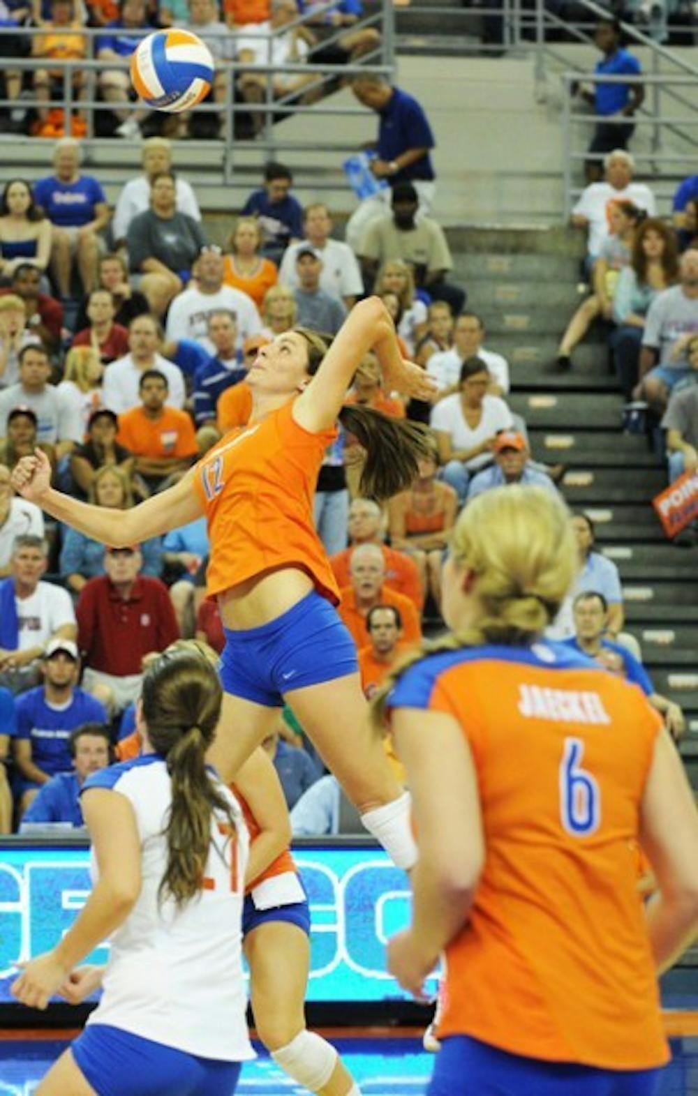 <p>Senior setter Kelly Murphy, a first-team All-American, led UF with 337 kills last season and must keep her teammates focused.</p>