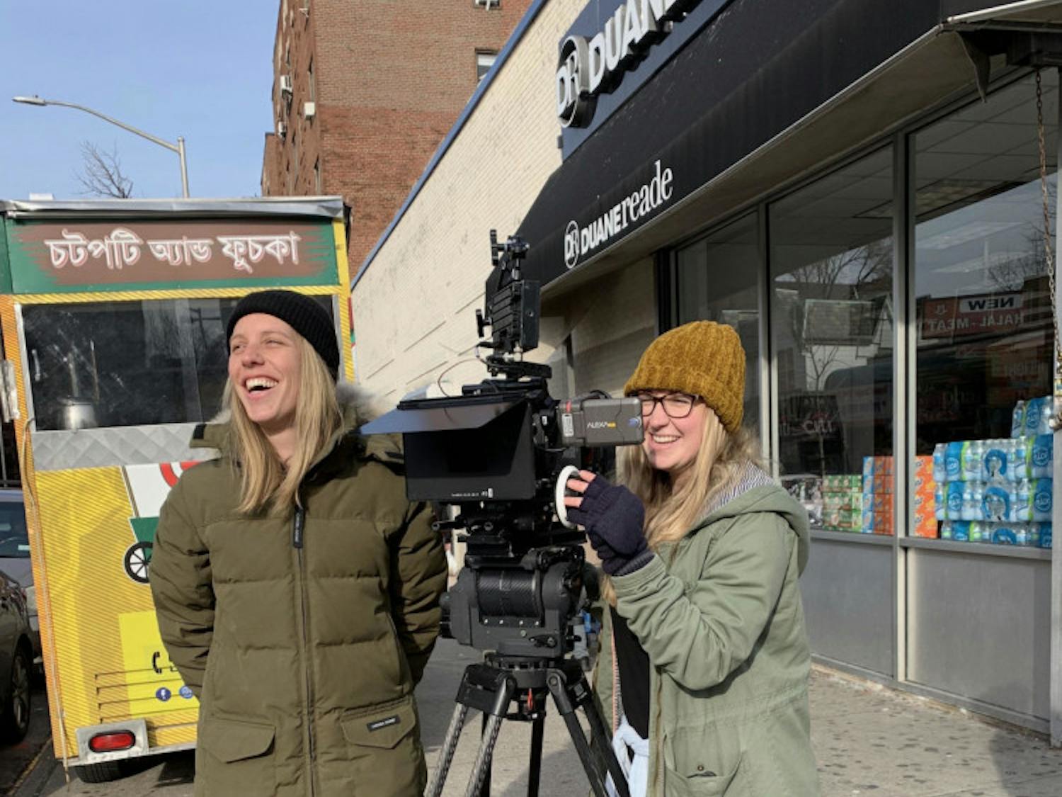 Chloe Weaver (left) and Amanda Deery (right) on the set of “American.ish”. The livestream with Weaver marks the first in the College of Journalism and Communication’s new series, “Great Storytellers: Women and the Art of Film."