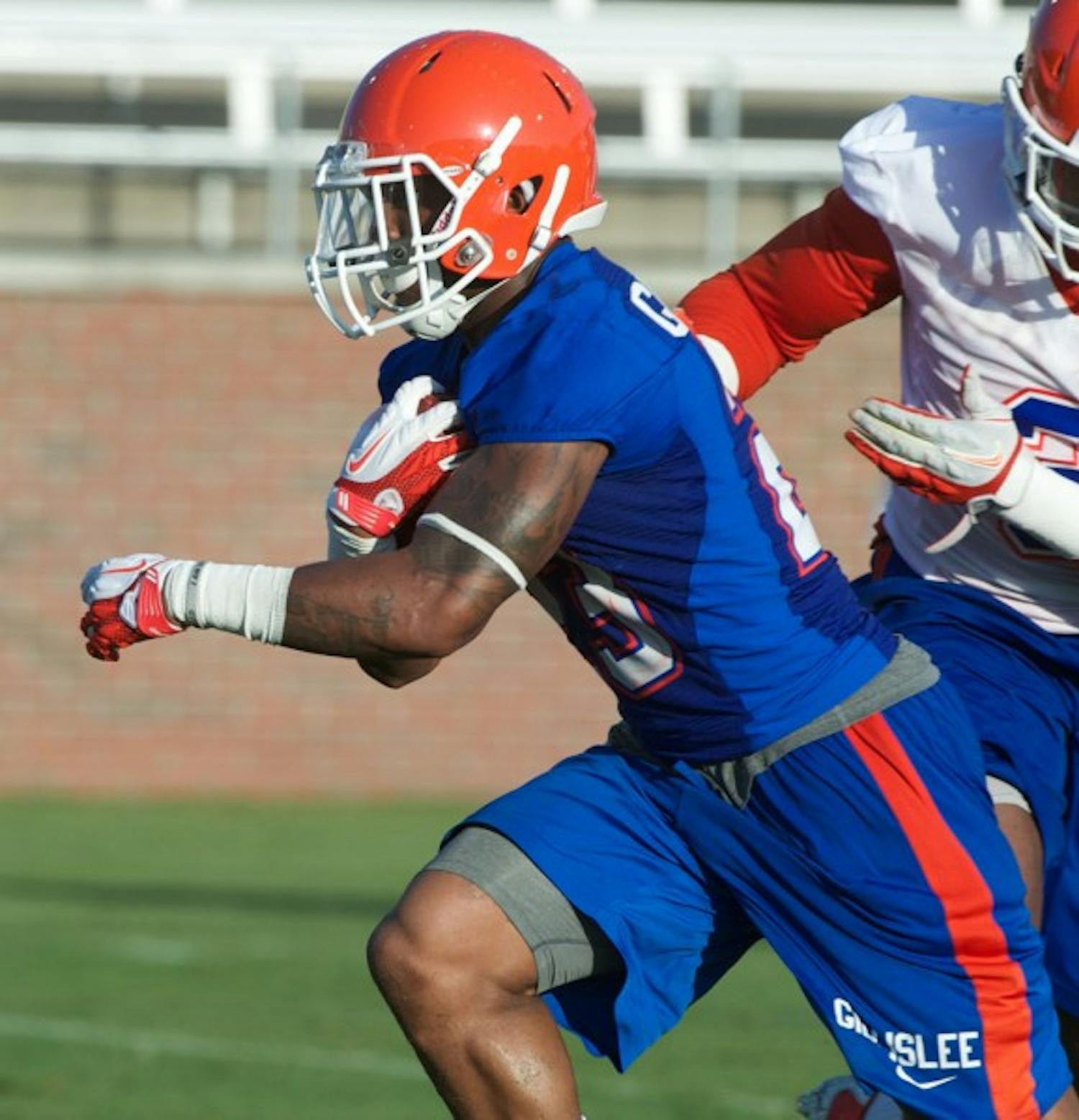 Senior running back Mike Gillislee runs the football during the Gators' first practice of fall camp Aug. 3. Gillislee said that he wants to have a "banger" season in 2012.