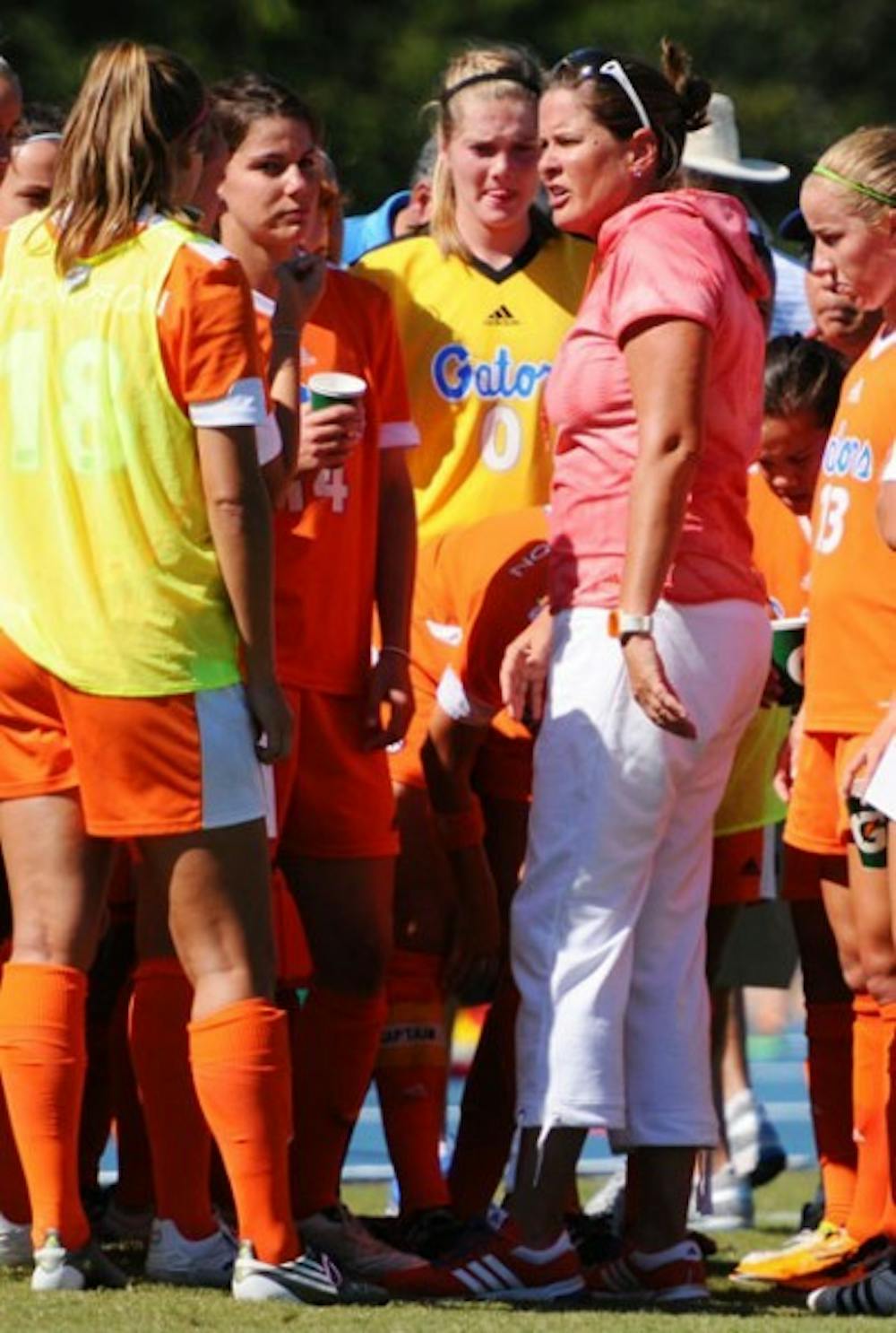 <p>Freshman Taylor Burke (No. 0) did not start against LSU, and senior Brooke Chancey allowed the Tigers’ only goal in a 1-0 loss.</p>
