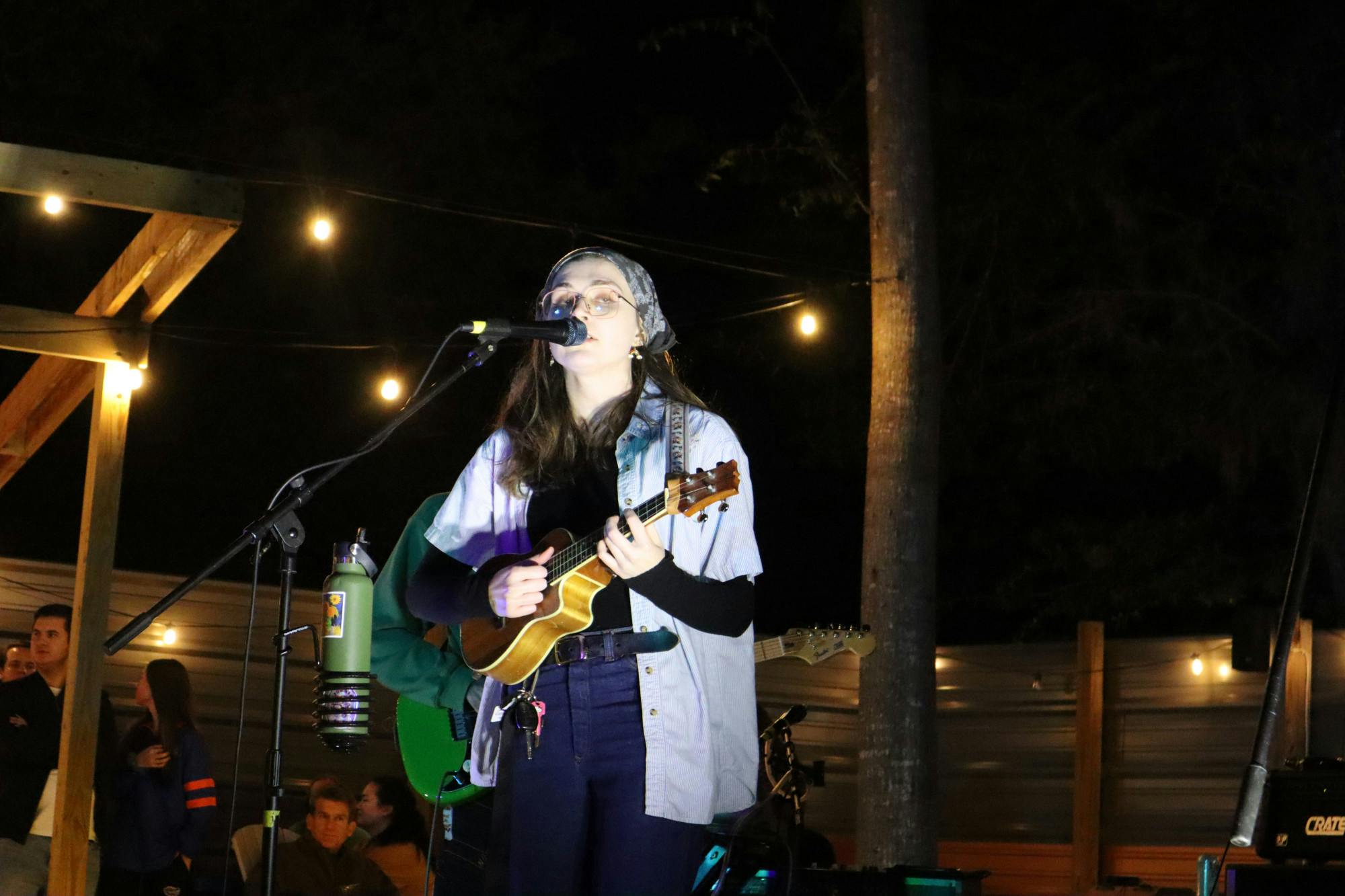 Trustfall lead singer Auggie Hughes performs at First Magnitude Brewery on Friday, Jan. 19, 2024.