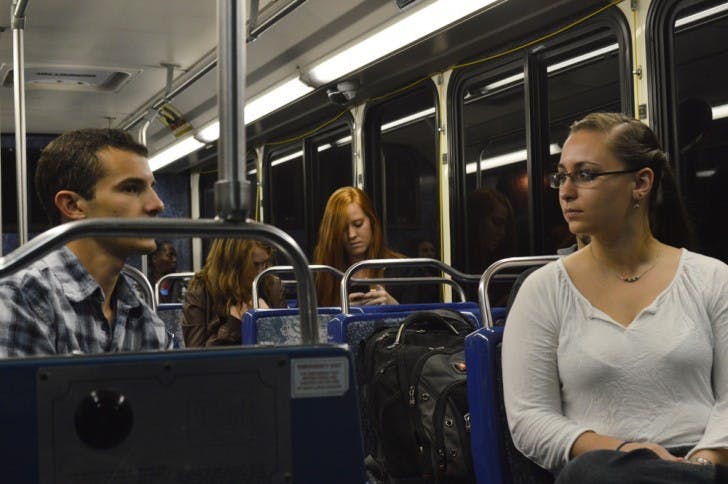 Students ride the Later Gator C on Thursday from Midtown to Jefferson 2nd Avenue. The Later Gator C runs every 25 minutes from Thursday to Saturday.