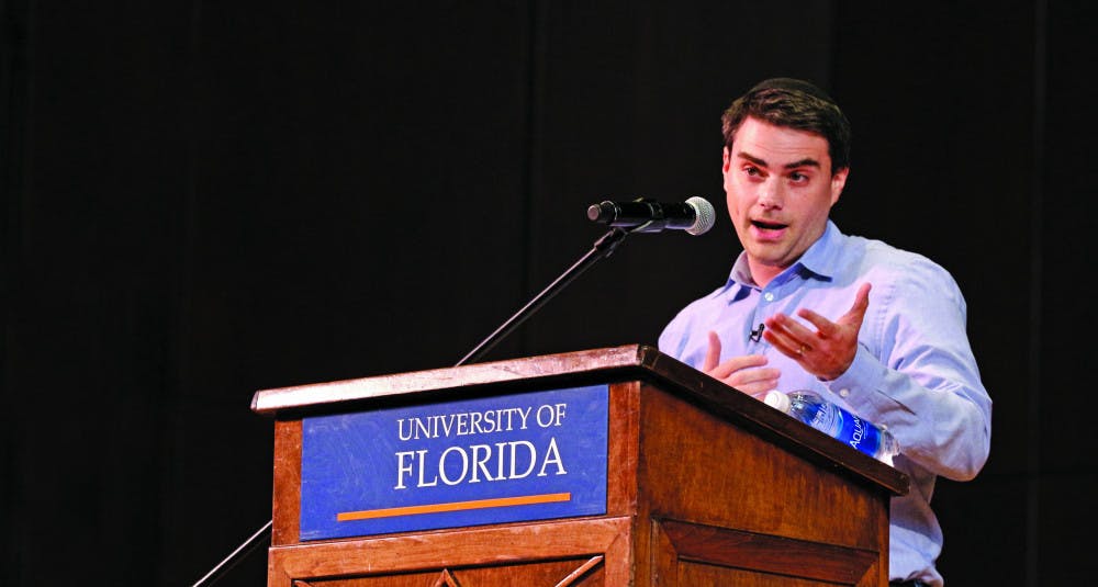 Ben Shapiro, 33, a Harvard Law graduate and conservative political commentator, columnist and radio talk show host, delivered his talk inside the University Auditorium on Monday night. Shapiro's appearance was hosted by Accent Speakers Bureau and UF Young Americans for Freedom. 