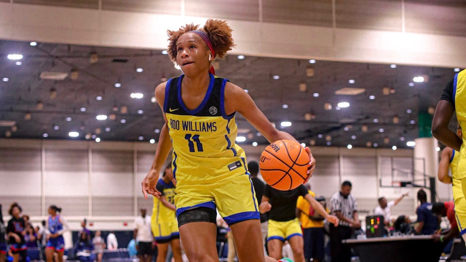 Five-star guard Laila Reynolds played high school basketball at Shabach Christian Academy in Maryland. 