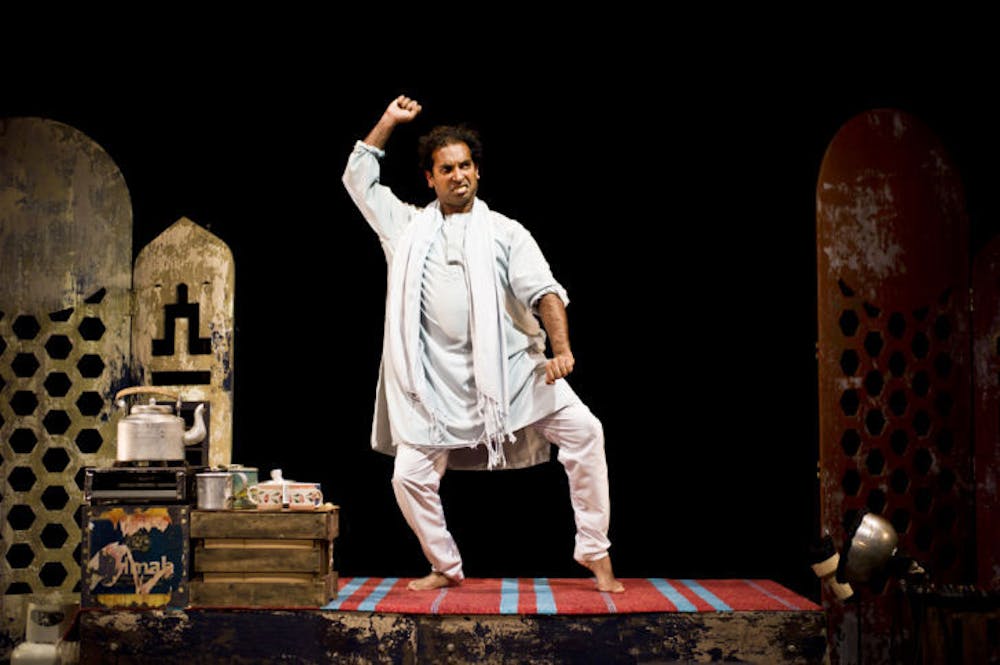 <p>Award-winning actor Jacob Rajan plays 17 different characters in the play “Guru of Chai.” The Indian Ink Theatre Company’s production will visit the Squitieri Studio Theater at the Phillips Center for the Performing Arts tonight through Saturday.</p>