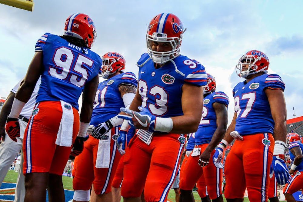 <p>UF defensive tackle Taven Bryan before Florida's 32-0 win against North Texas on Sept. 17, 2016, at Ben Hill Griffin Stadium.</p>
