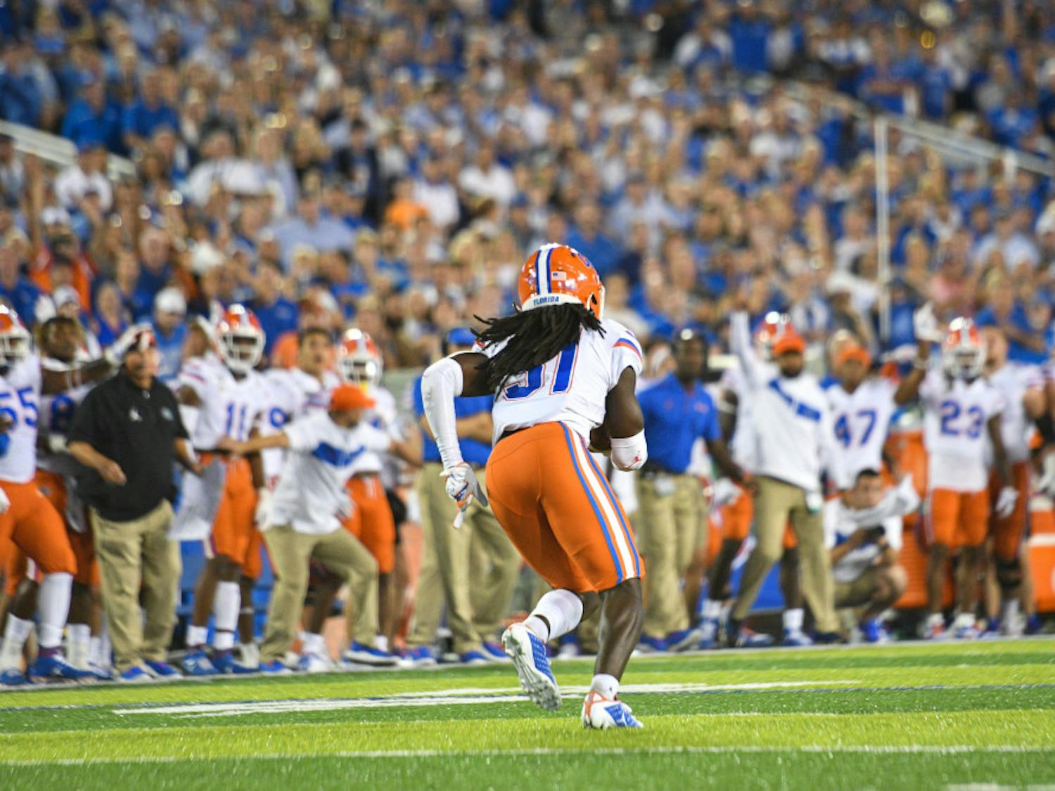 Florida safety Shawn Davis had two interceptions against Kentucky.
