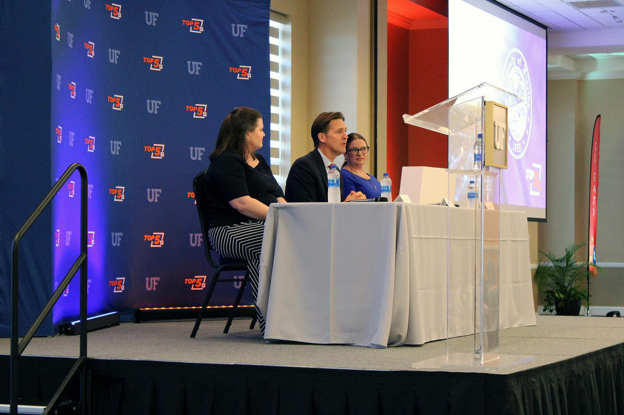 U.S. Sen. Ben Sasse, R-Nebraska, addresses faculty during a public forum that began 1:15 p.m. Monday, Oct. 10, 2022 at Emerson Alumni Hall. ﻿