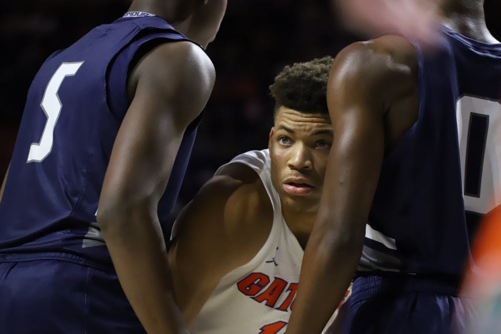 Keyontae Johnson at the Gators' game versus UNF last season. Johnson was named 2020 Preseason SEC Player of the Year by media.
