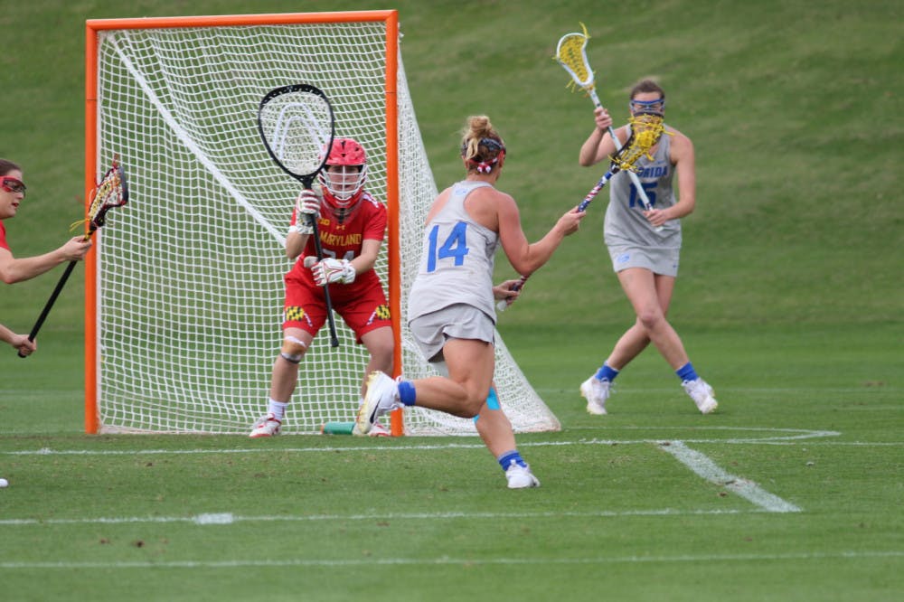 <p>Lindsey Ronbeck scored five goals and one assist in the Florida lacrosse team's 32-1 win over Scotland on Saturday.</p>
<p><span>&nbsp;</span></p>