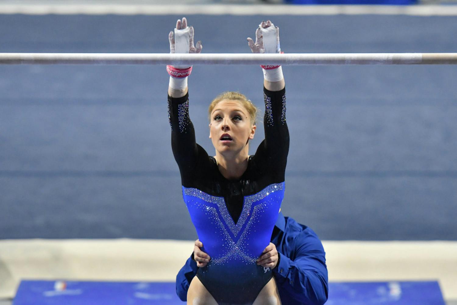 Florida gymnast Alex McMurtry sets up on the bars during Florida's win over Missouri on Feb. 24. 