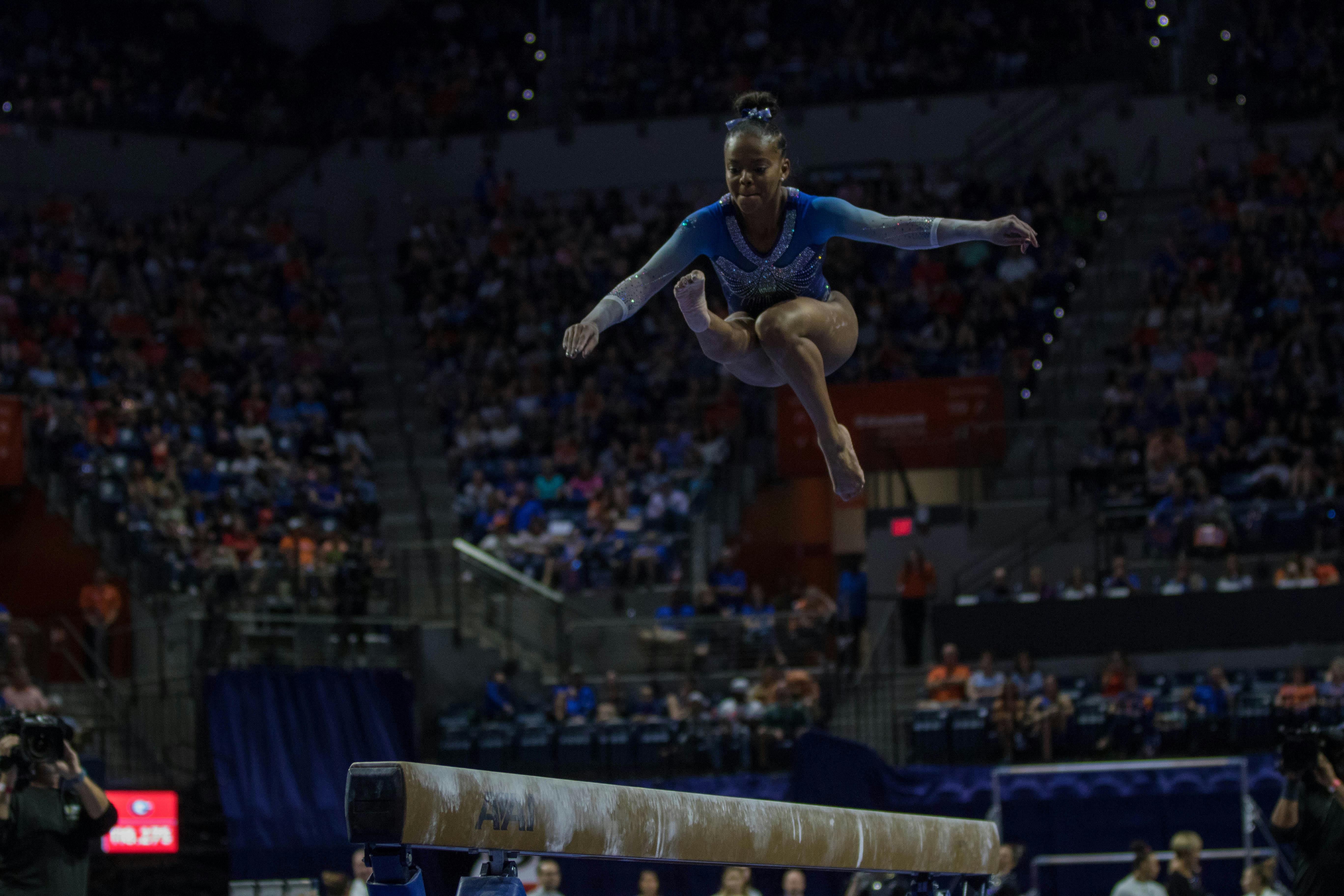 Trinity Thomas was named NACGC Southeast Region Gymnast of the Year in 2019. She is the fifth Gator to receive the honor and only the second freshman to do so.