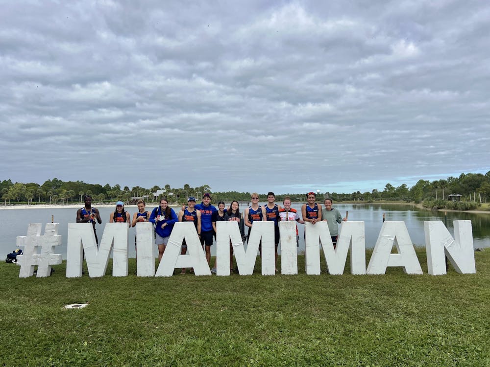 <p>UF Trigators team poses for a team picture at the Miami Man Meet on Nov. 17, 2024.</p>