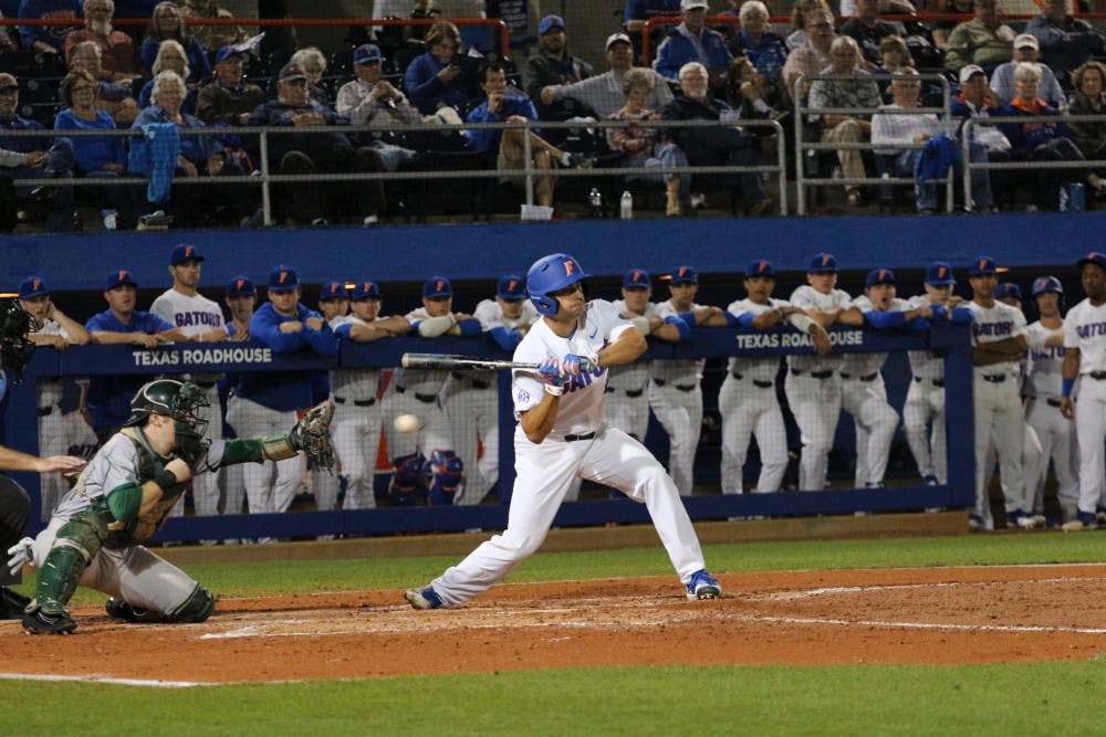 Center fielder Nick Horvath is hitting .345 this year after failing to break the .200 mark in his first two seasons.