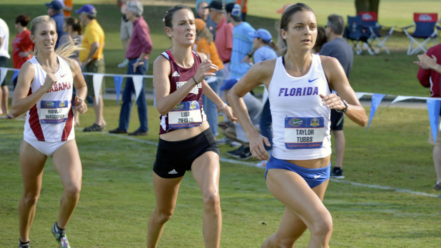 Taylor Tubbs races in the Southeastern Conference Championships on Nov. 1, 2013, on the Mark Bostick Golf Course.