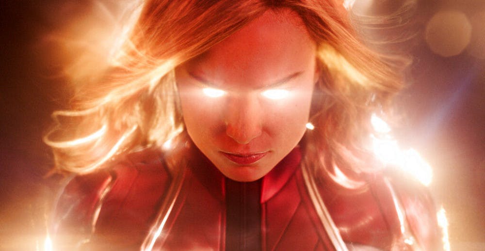 <p>This image released by Disney-Marvel Studios shows Brie Larson in a scene from "Captain Marvel." (Disney-Marvel Studios via AP)</p>