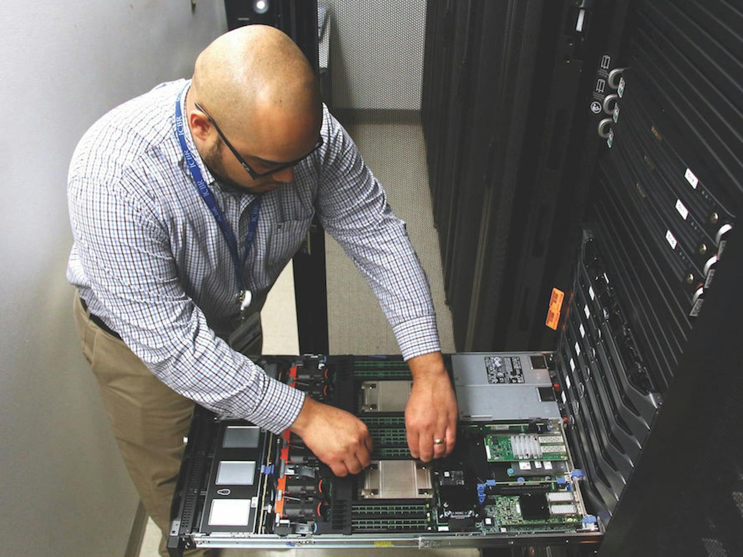 Omar Lopez, a lead scientific systems developer with the UF Center for Biotechnology Research, is enrolled in UF’s Employee Education Program, which allows full-time employees to take up to six credit hours tuition-free. Lopez, 25, hopes to get his associates degree by the end of the year.