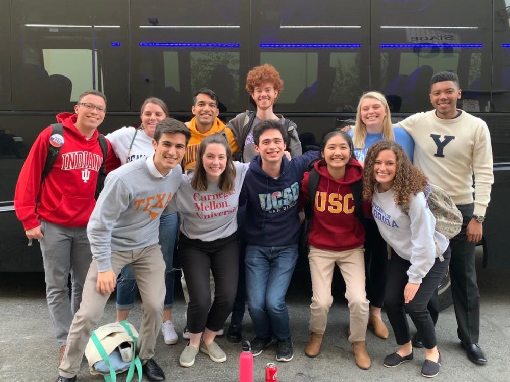Kayla Kalhor is on the bottom right with the rest of the contestants for Jeopardy! College Championship.