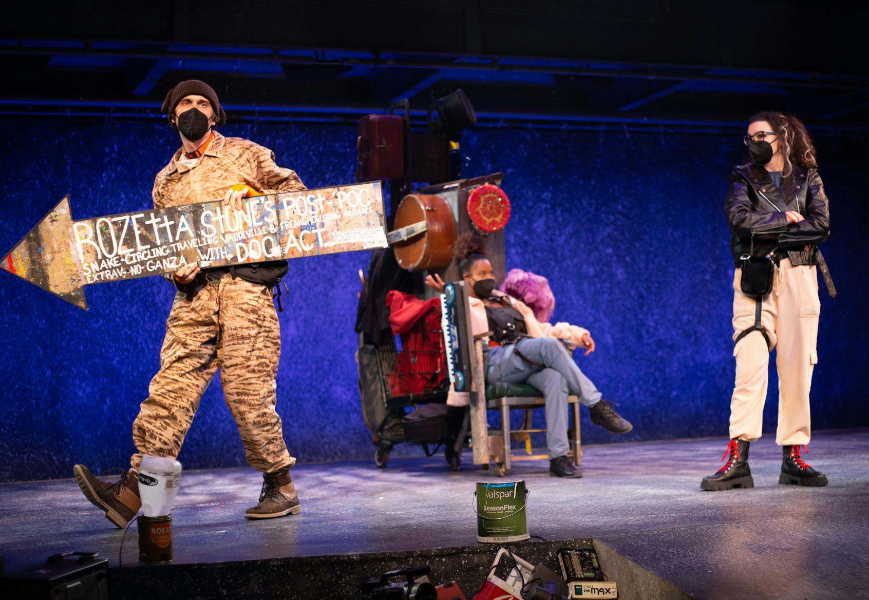 Photos by TF Guntrup / UF School of Theatre + Dance

Actors are seen on stage performing “Dog Act” during a rehearsal Wednesday, Sept. 15, 2021. 
