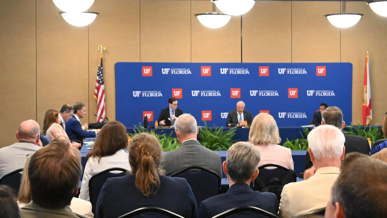 The UF Board of Trustees votes on presidential finalist Stuart Bell during a board meeting at the university, Wednesday, June 10, 2026.