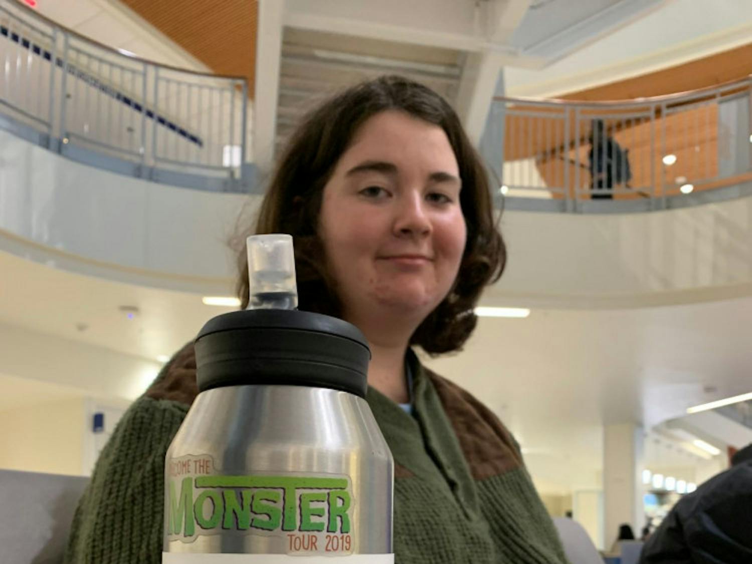 Nora Brown's stickers, which she proudly displays on her water bottle, speak to her experience interning in Washington D.C. over the summer.&nbsp;
